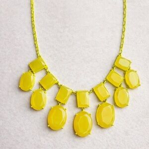 kate spade Neon Yellow Faceted Bib Necklace